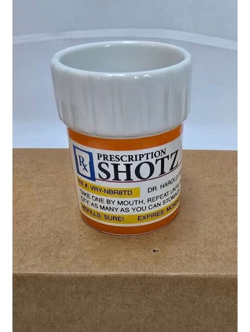 Big Mouth Toys Prescription Shot Glass Funny Rx Pill Bottle Novelty Barware